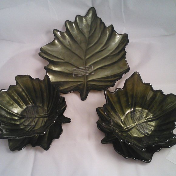 1960's 5 pc set Verre églomisé gilded - Picture 2 of 11